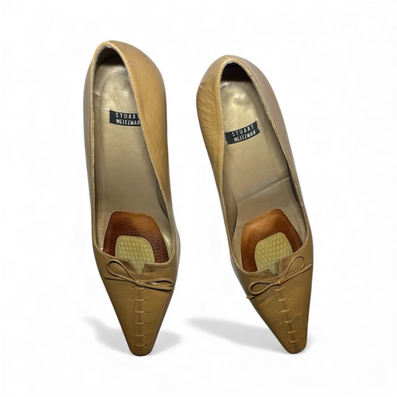 Stuart Weitzman Tan Leather Heels - Picture 3 of 4